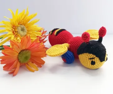 Crochet Pattern Buzzy Bee Baby Rattle