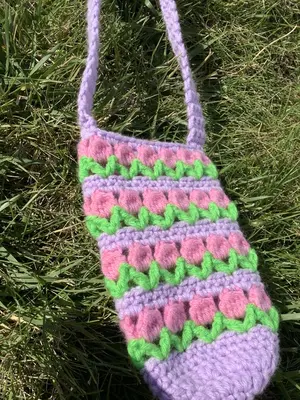 Crochet Tulip Water Bottle Holder Pattern