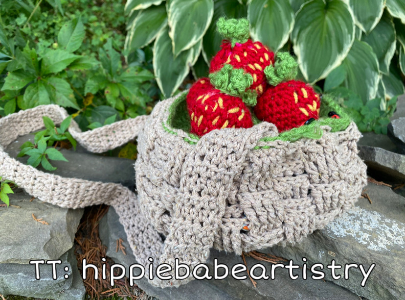 Strawberry Bag Crochet PATTERN ONLY Cell Phone Bag Crochet 