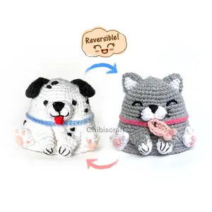 Reversible Dalmatian Dog and Grey Cat