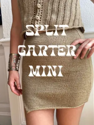 Split Garter Mini Skirt