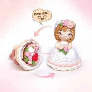 Reversible Doll into bouquet of flowers Crochet Pattern – Monacrochet