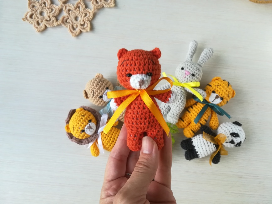 Crochet pattern 6 little animal: Crochet pattern