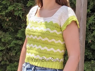 Wavy T-Shirt Crochet Pattern