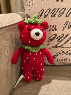 Crochet Strawberry Bear