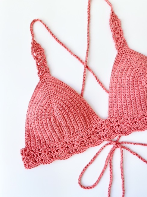 Crochet Pattern Top Bralette, Crochet Bikini, Lingerie Bra, Summer -   Hong Kong