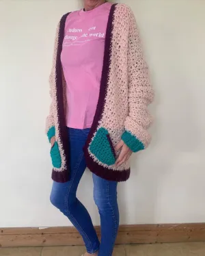 Simple 3 tone cardigan