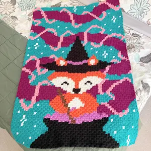 Foxs Witchy Brew C2C Blanket