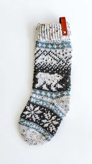 Polar Bear Stroll Holiday Stocking