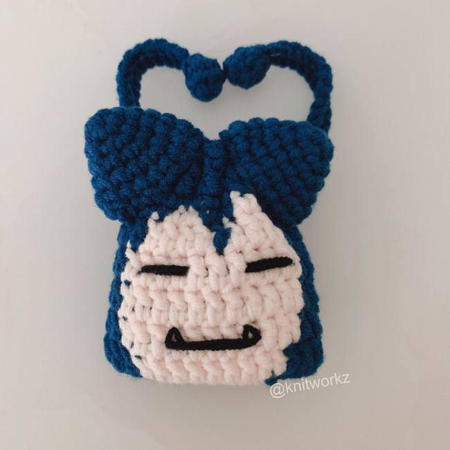 Stay Positive Crochet Airpods in blue