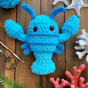 Blue Lobster Amigurumi