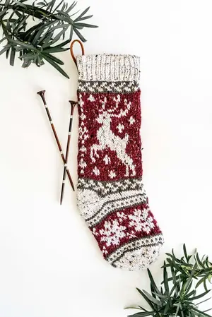 Prancing Deer Holiday Stocking