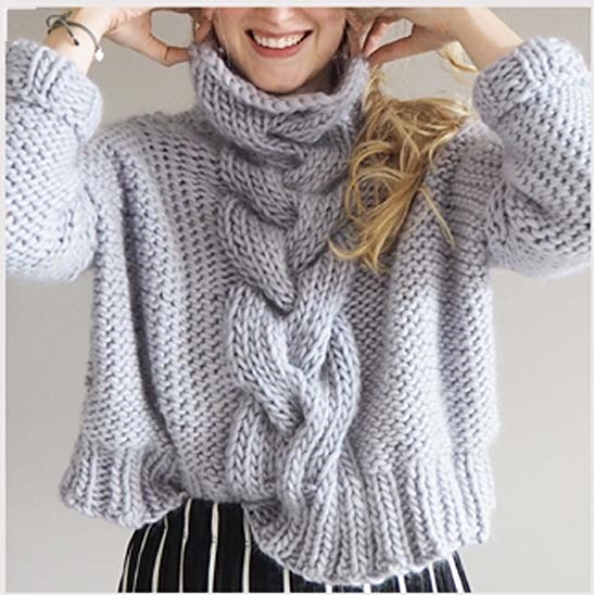 Cropped Cable Knit Jumper: Knitting pattern