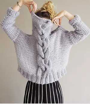 Cropped Cable Knit Jumper