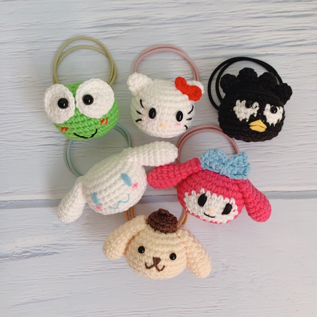 Hello Kitty and Friends Hairtie: Crochet pattern