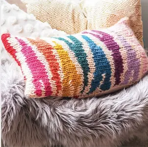 Rainbow Zebra Print Cushion