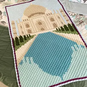 Reflecting on the Taj Mahal C2C Blanket