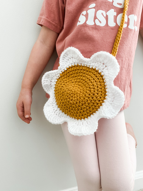 Elena Handbags Handmade Crochet Flower Purse