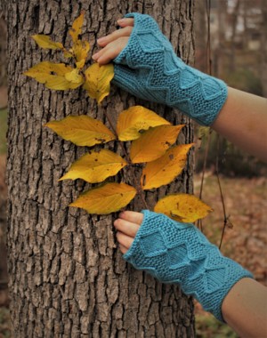 Blue Sky Lemonade Fingerless Gloves