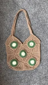 Crochet Kiwi Tote Bag