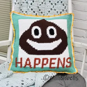 Pillow Cover It Happens Funny Emoticon