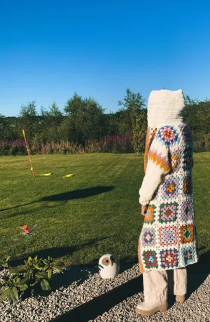 Long Granny Square Cardigan