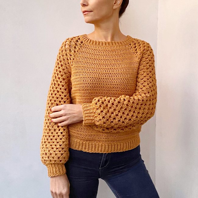 HONEYCOMB RAGLAN SWEATER: Crochet pattern | Ribblr