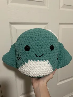 Stingray Plushie Crochet Pattern (Inspired by Maggie the Stingray Squishmallow)