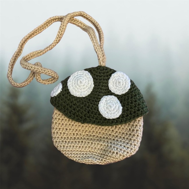 Crochet Mushroom Bag Pattern Graphic by fabulousamigurumi · Creative Fabrica