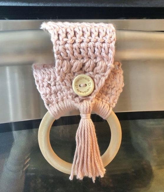 Boho towel ring: Crochet pattern