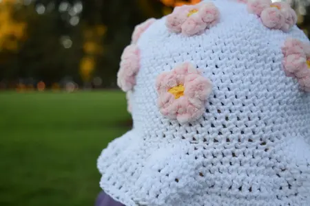 Bucket Hat with Flowers