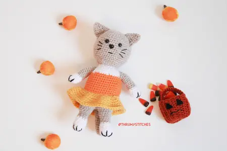 Candy Corn Cat Crochet Pattern