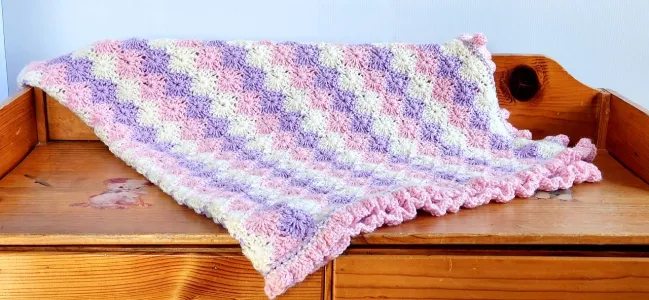 Harlequin Stitch Crochet Baby Blanket Pattern