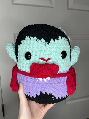 Vampire Plushie Crochet Pattern (Inspired by Vince the Vampire Squishmallow)