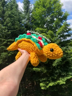 Tacosaurus - Taco Stegosaurus Dinosaur Pattern