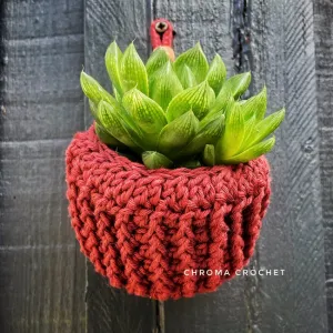 Ribbed Hanging Plant Pouch