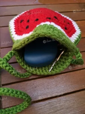 Watermelon over the shoulder bag and clutch