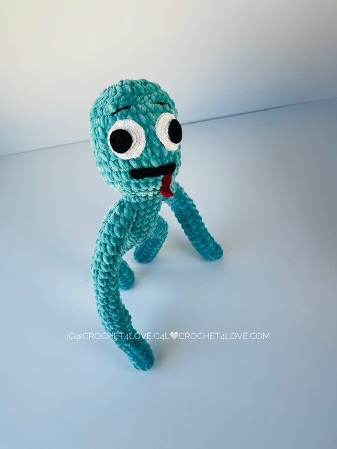 Green Rainbow Friends Roblox Amigurumi