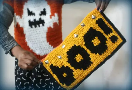 The Boo! Crochet Clutch Bag