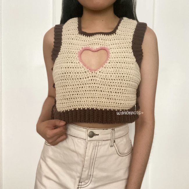 CROCHET SWEETHEART VEST  CROCHET BY BEV 