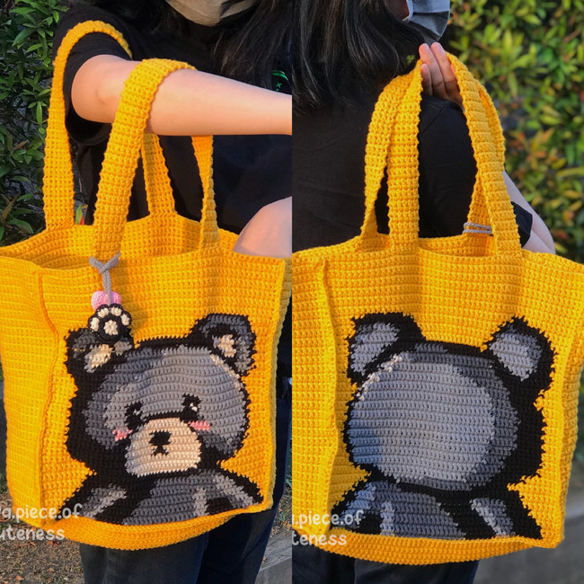 Crochet tote bag