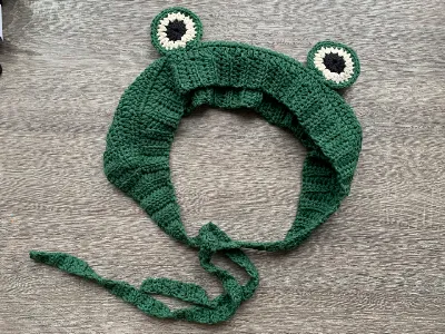 Frog Bonnet - crochet