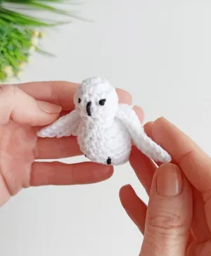 Owl crochet pattern, bird amigurumi pattern, crochet owl keychain pattern