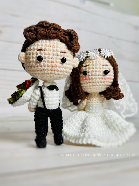 Crochet bride dress for dolls  VERY EASY (portuguese) 