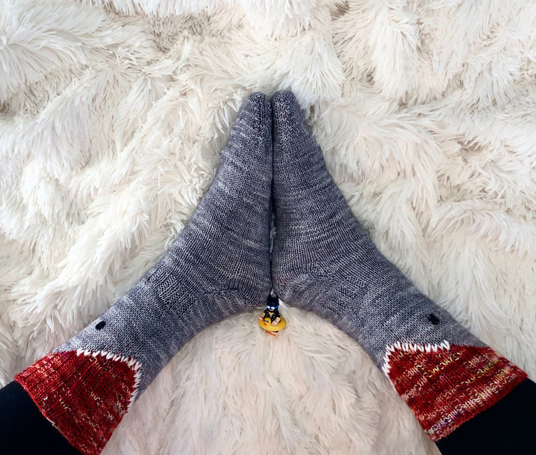 Hungry Shark Socks: Knitting pattern | Ribblr