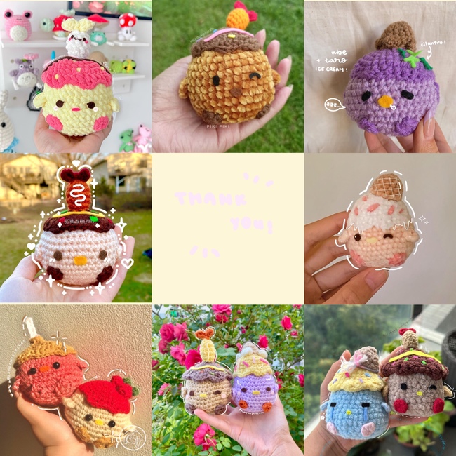 2 in 1 Ice cream and takoyaki: Crochet pattern | Ribblr