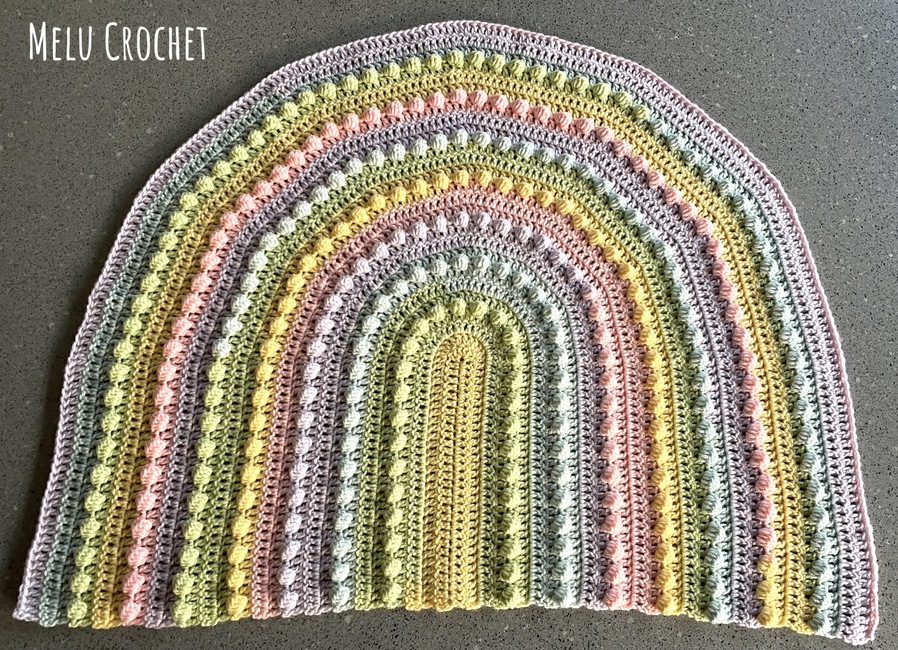 Lollipop Rainbow Blanket: Crochet pattern