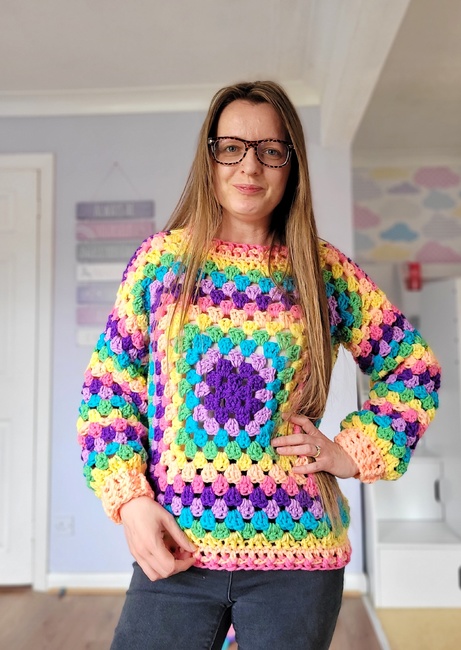 Classic Granny Square Sweater Crochet Pattern Ribblr 