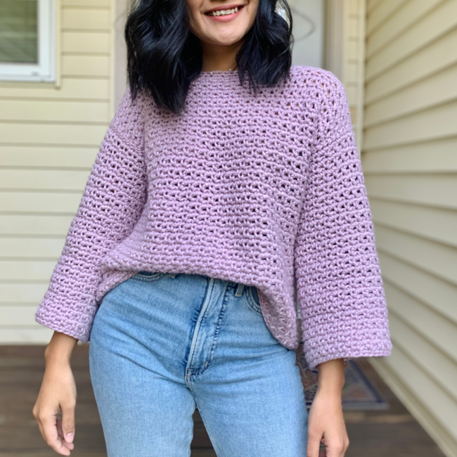 easy chunky crochet sweater: Crochet pattern