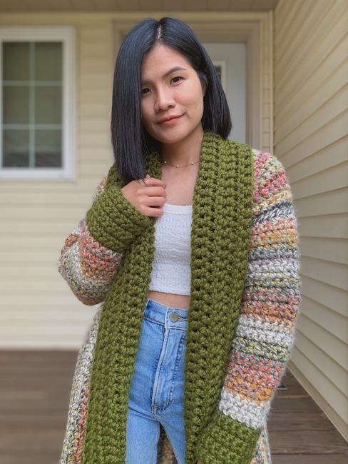 Crochet long cardigan Crochet